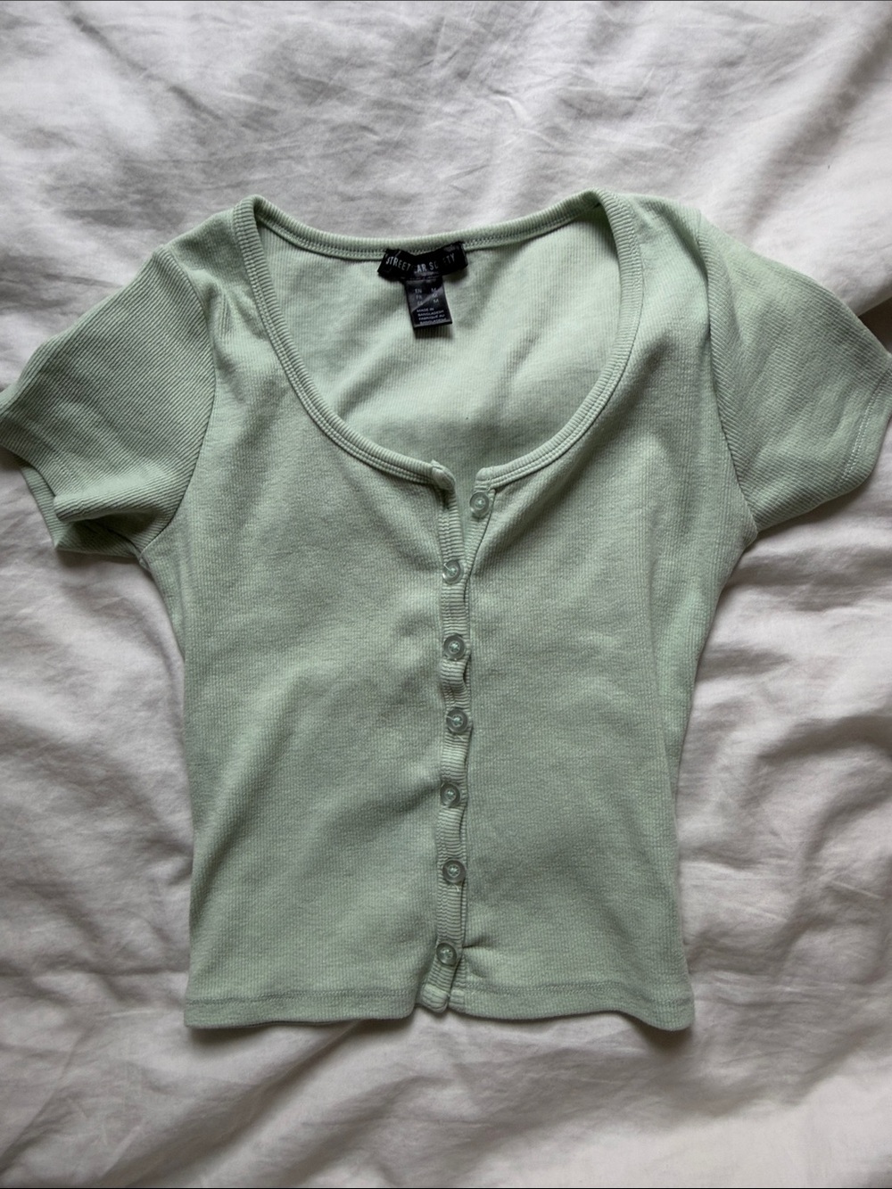 Streetwear society henley sage green shirt